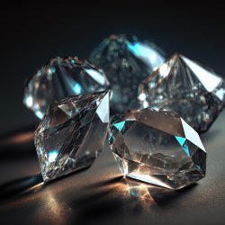 glowing gemstone and sparkling diamond background generative ai technology